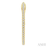 1/4 Ctw Inside & Outside Round Cut Diamond Hoop Earrings in 14K Yellow Gold