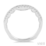 1/5 Ctw Round Cut Diamond Wedding Band in 14K White Gold