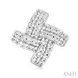 1/5 Ctw Petite Pinwheel Round Cut Diamond Fashion Stud Earrings in 10K White Gold