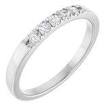 14K White 1/6 CTW Lab-Grown Diamond  French-Set Anniversary Band