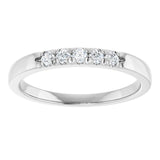 14K White 1/6 CTW Lab-Grown Diamond  French-Set Anniversary Band