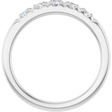 14K White 1/2 CTW Lab-Grown Diamond  French-Set Anniversary Band