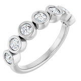 14K White 3 mm Round 5/8 CTW Natural Diamond Anniversary Band