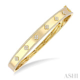 .75CTRDDM CLOVER BANGLE YG 14K-G*
