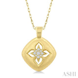 .06CTRDDM FLORAL PD YG 14K-G+CH
