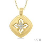 .06CTRDDM FLORAL PD YG 14K-G+CH