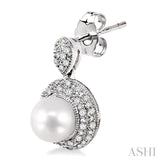 Pearl & Diamond Fashion Earrings