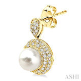 Pearl & Diamond Fashion Earrings