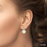 Pearl & Diamond Fashion Earrings