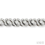 'X' & 'O' Shape Diamond Bracelet