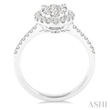 Oval Shape Lovebright Diamond Engagement Ring