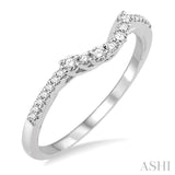 1/3 Ctw Round Cut Diamond Wedding Band in 14K White Gold