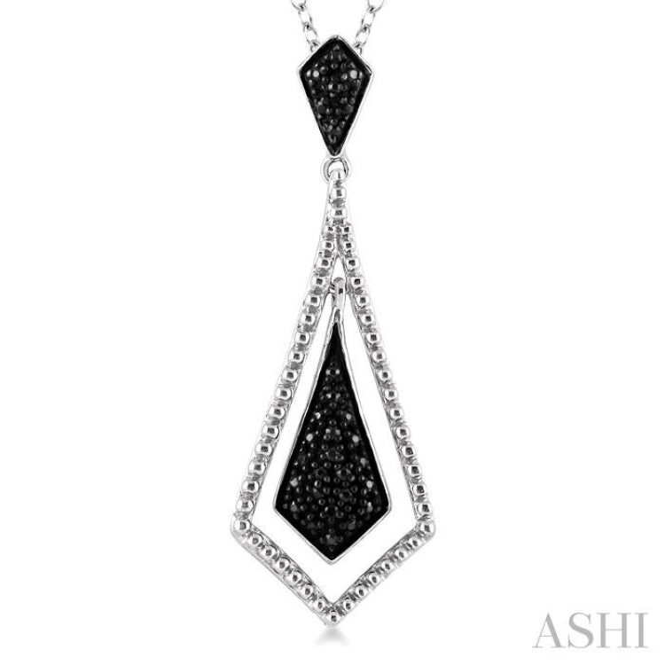 Silver Black Diamond Fashion Pendant