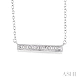 Silver Bar Diamond Fashion Pendant