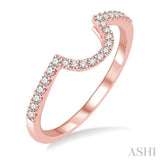 1/5 Ctw Round Cut Diamond Wedding Band in 14K Rose Gold