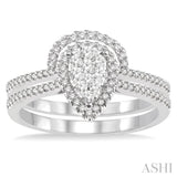 Pear Shape Lovebright Diamond Wedding Set