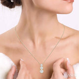 3 Stone Lovebright Diamond Pendant