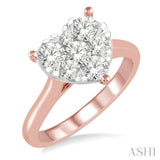 Heart Shape Lovebright Essential Diamond Ring