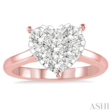 Heart Shape Lovebright Essential Diamond Ring