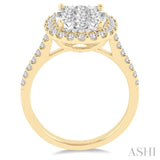 Oval Shape Lovebright Diamond Engagement Ring