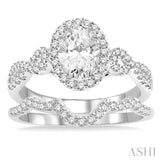 Oval Shape Diamond Wedding Set