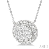 Oval Shape Lovebright Diamond Necklace