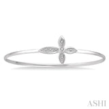 Silver Cross Diamond Flexi Fashion Bangle