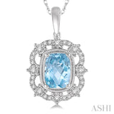 Gemstone & Diamond Pendant