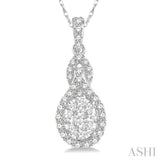 Oval Shape Lovebright Diamond Pendant