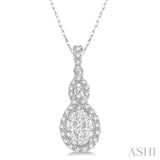 Oval Shape Lovebright Diamond Pendant