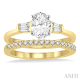 Oval Shape Diamond Wedding Set