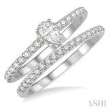 Pear Shape Diamond Wedding Set