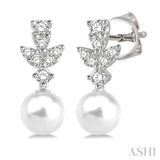 Pearl & Diamond Fashion Earrings