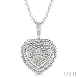 Silver Heart Shape Diamond Fashion Pendant