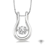 1/5 Ctw Diamond Emotion Pendant in 14K White Gold with Chain