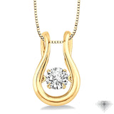1/5 Ctw Diamond Emotion Pendant in 14K Yellow Gold with Chain