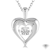 Silver Heart Shape Emotion Diamond Fashion Pendant