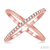 Criss Cross Diamond Fashion Ring