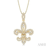 Fleur De Lis Diamond Pendant