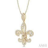 Fleur De Lis Diamond Pendant