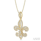 Fleur De Lis Diamond Pendant