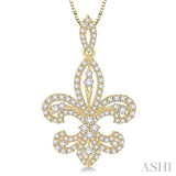 Fleur De Lis Diamond Pendant