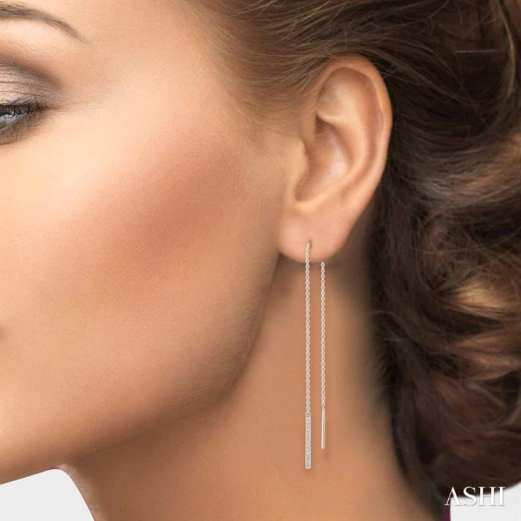 Threader earrings online diamond