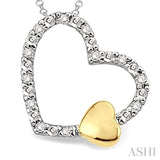 Silver Heart Shape Diamond Fashion Pendant