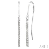 Straight Bar Diamond Earrings