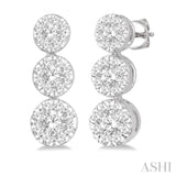 3 Stone Lovebright Diamond Earrings