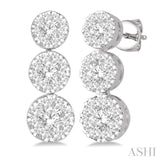 3 Stone Lovebright Diamond Earrings