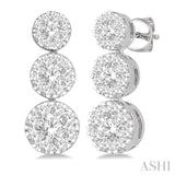 3 Stone Lovebright Diamond Earrings