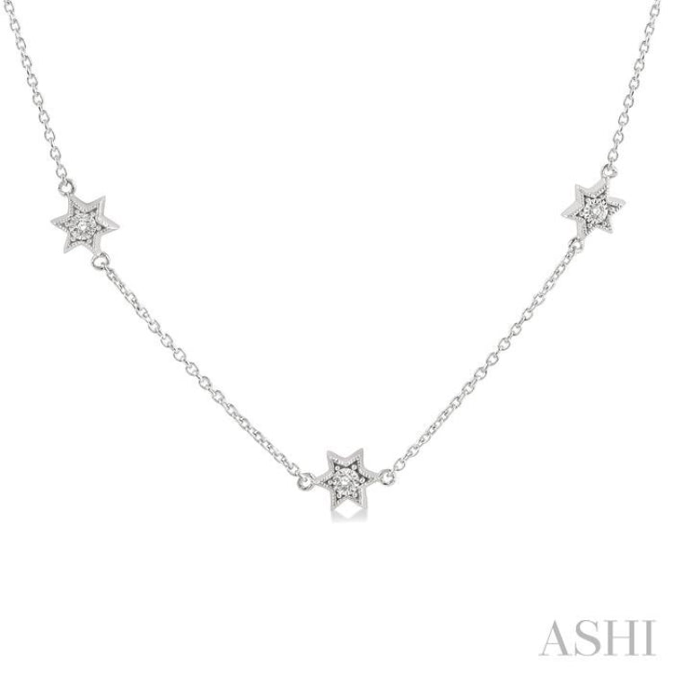 Star Diamond Station Necklace