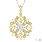 Lovebright Floral Lattice Diamond Pendant